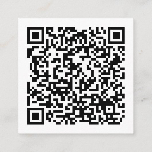 Modernes QR-Code für Minimalistische Hochzeiten Begleitkarte (Rückseite)