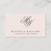 Modernes QR-Code für Monogramm - Minimalistisches Visitenkarte (Vorderseite)