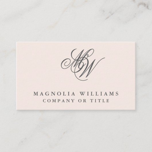 Modernes QR-Code für Monogramm - Minimalistisches Visitenkarte (Vorderseite)