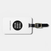 Modernes QR-Code-Geschäftslogo Minimalistisch Gepäckanhänger (Vorderseite horizontal)