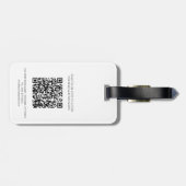 Modernes QR-Code-Geschäftslogo Minimalistisch Gepäckanhänger (Rückseite horizontal)