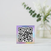 Modernes QR-Code-Geschäftslogo Quadratische Visitenkarte (Stehend Vorderseite)