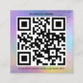 Modernes QR-Code-Geschäftslogo Quadratische Visitenkarte (Vorderseite)