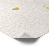 Modernes QR Code Gold Confetti Wedding Begrüßungsz Poster (Ecke)