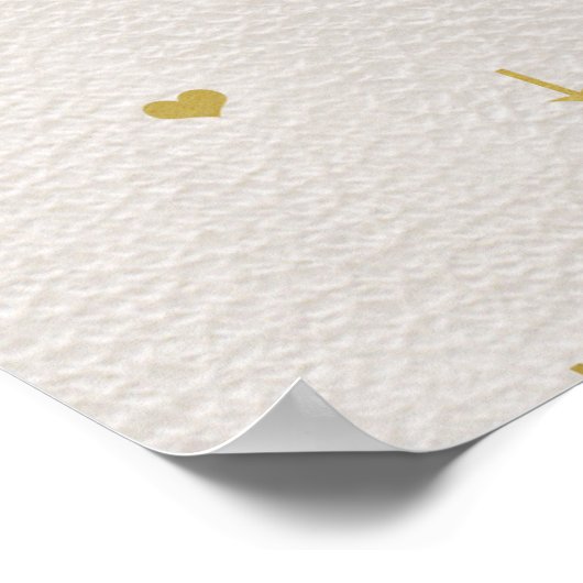 Modernes QR Code Gold Confetti Wedding Begrüßungsz Poster (Ecke)