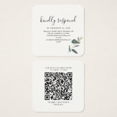 Modernes QR Code Greenery UAWG Wedding Enclosure (Vorne & Hinten)