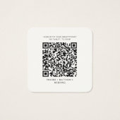 Modernes QR Code Greenery UAWG Wedding Enclosure (Rückseite)