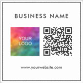 Modernes QR-Code-Logo für die minimale Vorlage Aufkleber (Vorderseite)