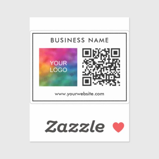 Modernes QR-Code-Logo für schlanke Vorlage Aufkleber (Blatt)