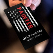 Modernes QR Code Maler amerikanisches Flag Visitenkarte