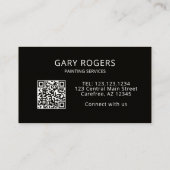 Modernes QR Code Maler amerikanisches Flag Visitenkarte (Rückseite)