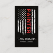 Modernes QR Code Maler amerikanisches Flag Visitenkarte (Vorderseite)