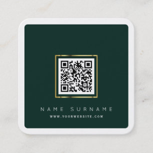 Modernes QR-Code-Netzwerk-Scannerlogo Square Bu Quadratische Visitenkarte