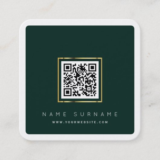 Modernes QR-Code-Netzwerk-Scannerlogo Square Bu Quadratische Visitenkarte (Vorderseite)