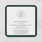 Modernes QR-Code-Netzwerk-Scannerlogo Square Bu Quadratische Visitenkarte (Rückseite)