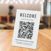 Modernes QR Code Restaurant Menu Sockelschild