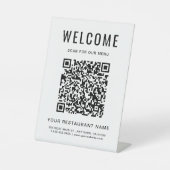 Modernes QR Code Restaurant Menu Sockelschild (Vorderseite)