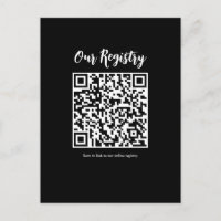 Modernes QR Code Scannable Wedding Registry