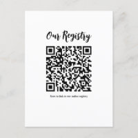 Modernes QR Code Scannable Wedding Registry