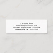 Modernes QR Code Signature Script Beruflich Mini Visitenkarte (Rückseite)