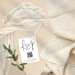 Modernes QR-Code-Skript, das jede Farb-RSVP-Karte Einladung