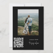 Modernes QR CODE Skript heißt 2 Fotos Hochzeit Einladung (Rückseite)