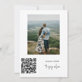 Modernes QR CODE Skript heißt 2 Fotos Hochzeit Einladung (Rückseite)