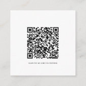 Modernes QR-Code Skript Hochzeit RSVP Begleitkarte (Rückseite)