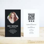 Modernes QR Code Social Media Foto Beruflich Visitenkarte