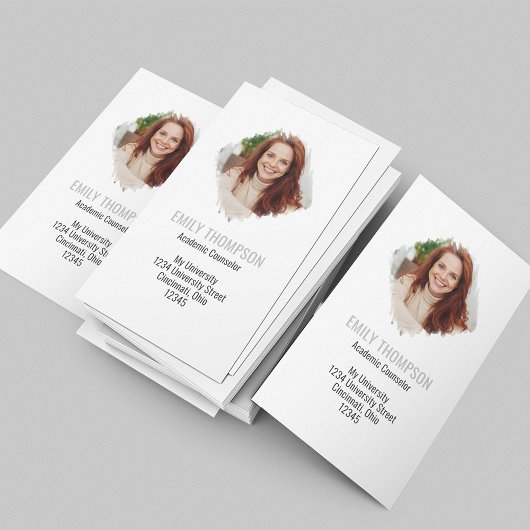 Modernes QR Code Social Media Foto Beruflich Visitenkarte