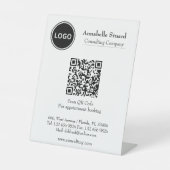 Modernes QR Code Terminierungsbuch Beruflich Sockelschild (Vorderseite)