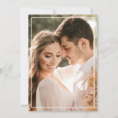 Modernes QR Code Vellum Overlay Background Foto Save The Date (Vorderseite)