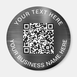Modernes QR-Code-Werbesilber Magnet
