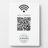 Modernes QR-Code-Zeichen für den einfachen Zugang  Fotoplatte (Vorderseite)