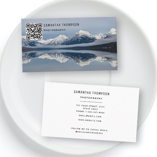 Modernes QR-Foto für Fotografen Visitenkarte