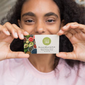 Modernes QR-Foto und Logo-Grün Visitenkarte