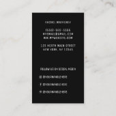 Modernes QR-Logo Einfach weißes Berufliches Busi Visitenkarte (Rückseite)