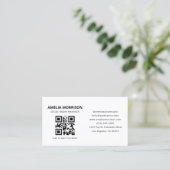 Modernes QR-Minimalistisches Berufliches Logo Visitenkarte (Stehend Vorderseite)