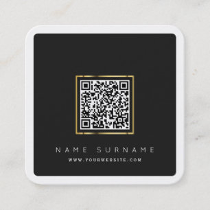 Modernes QR-Netzwerk-Scannerlogo Quadratische Visitenkarte