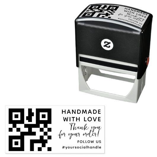 Modernes QR- oder LOGO-Business Permastempel (Beispiel)