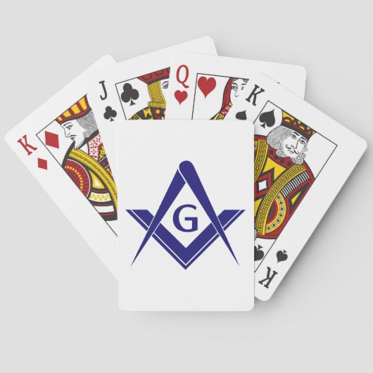 Modernes Quadrat u. Kompassse Spielkarten (Rückseite)