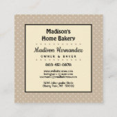 Modernes Quadratische Visitenkarte (Rückseite)