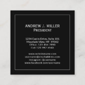 Modernes Quadratische Visitenkarte (Rückseite)