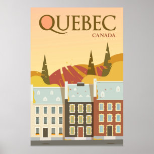 Modernes Quebec Canada Travel Poster