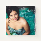 Modernes Quinceanera 15. Geburtstag Foto Gästebuch Notizblock (Rückseite)
