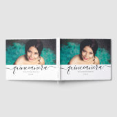 Modernes Quinceañera Custom Foto Quince Años Party Gästebuch (Voll)