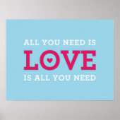 MODERNES QUOTE Hochzeitspaar "Alles was du brauchs Poster (Vorne)