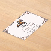 Modernes Race Horse Derby Party Acryleinladungen (Ablage )
