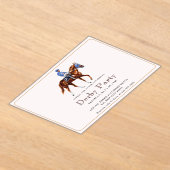 Modernes Race Horse Derby Party Acryleinladungen (Ablage )
