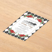 Modernes Race Horse Derby Party Reitsport Einladun Acryleinladungen (Ablage )